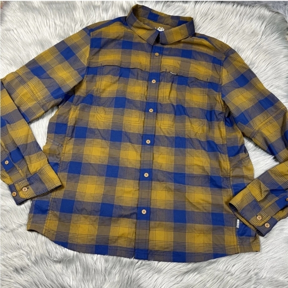 NWOT REI Co-Op Sahara Shirt Button Up Plaid Vented Roll Up Sleeve - Picture 1 of 3